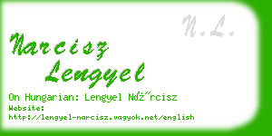 narcisz lengyel business card